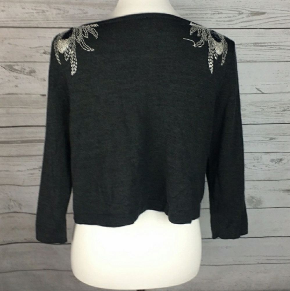Free People Beaded Sequin Crop Cardigan - Picture 2 of 4